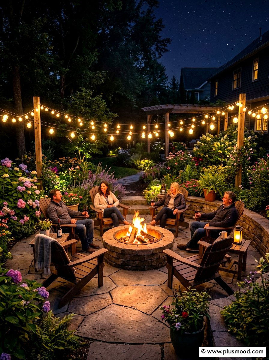 String light patio - 25 late summer decor ideas