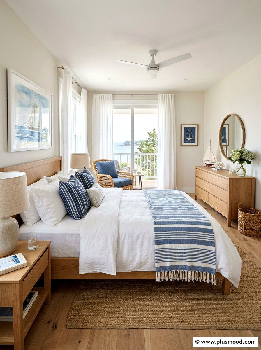Striped Cotton Throw Blanket - 25 summer bedroom ideas on a budget