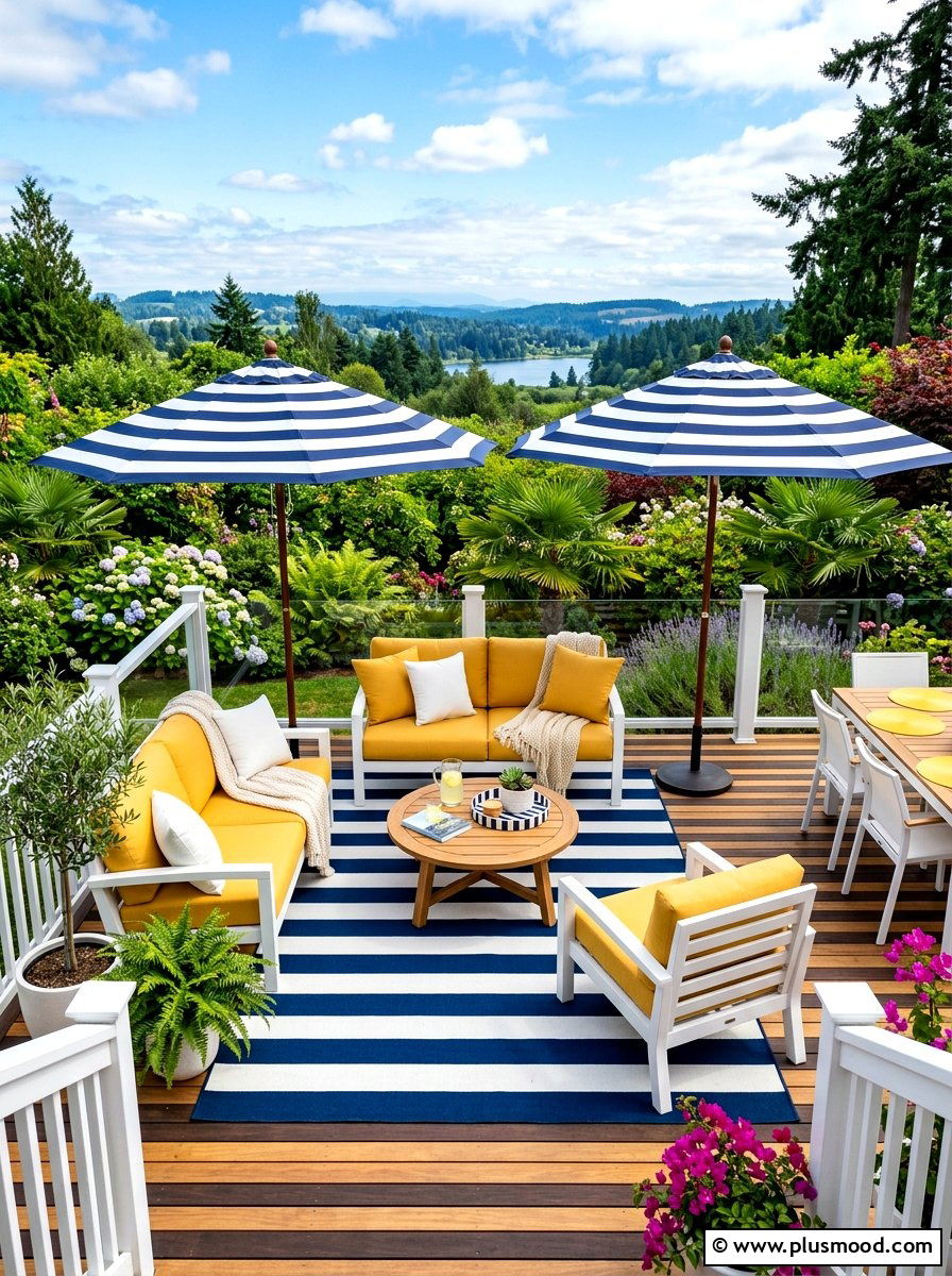 Striped Deck - 25 summer colorful decor ideas