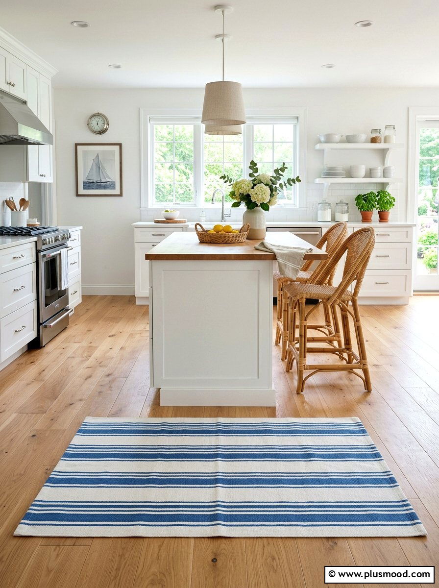 Striped Kitchen Rug - 25 best summer kitchen decor ideas