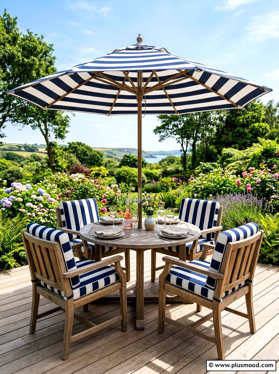 Striped Outdoor Furniture - 25 cozy summer home ideas
