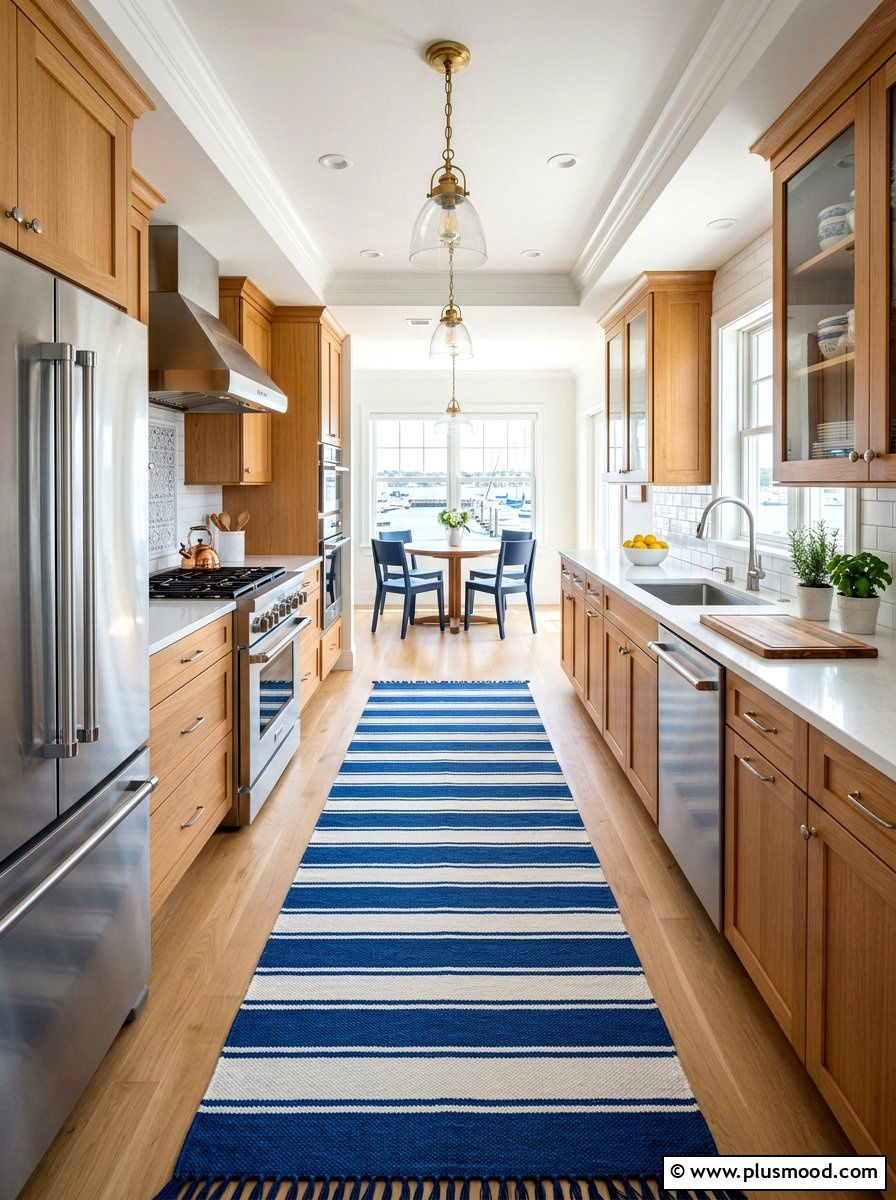 Striped Rug - 25 summer kitchen refresh ideas