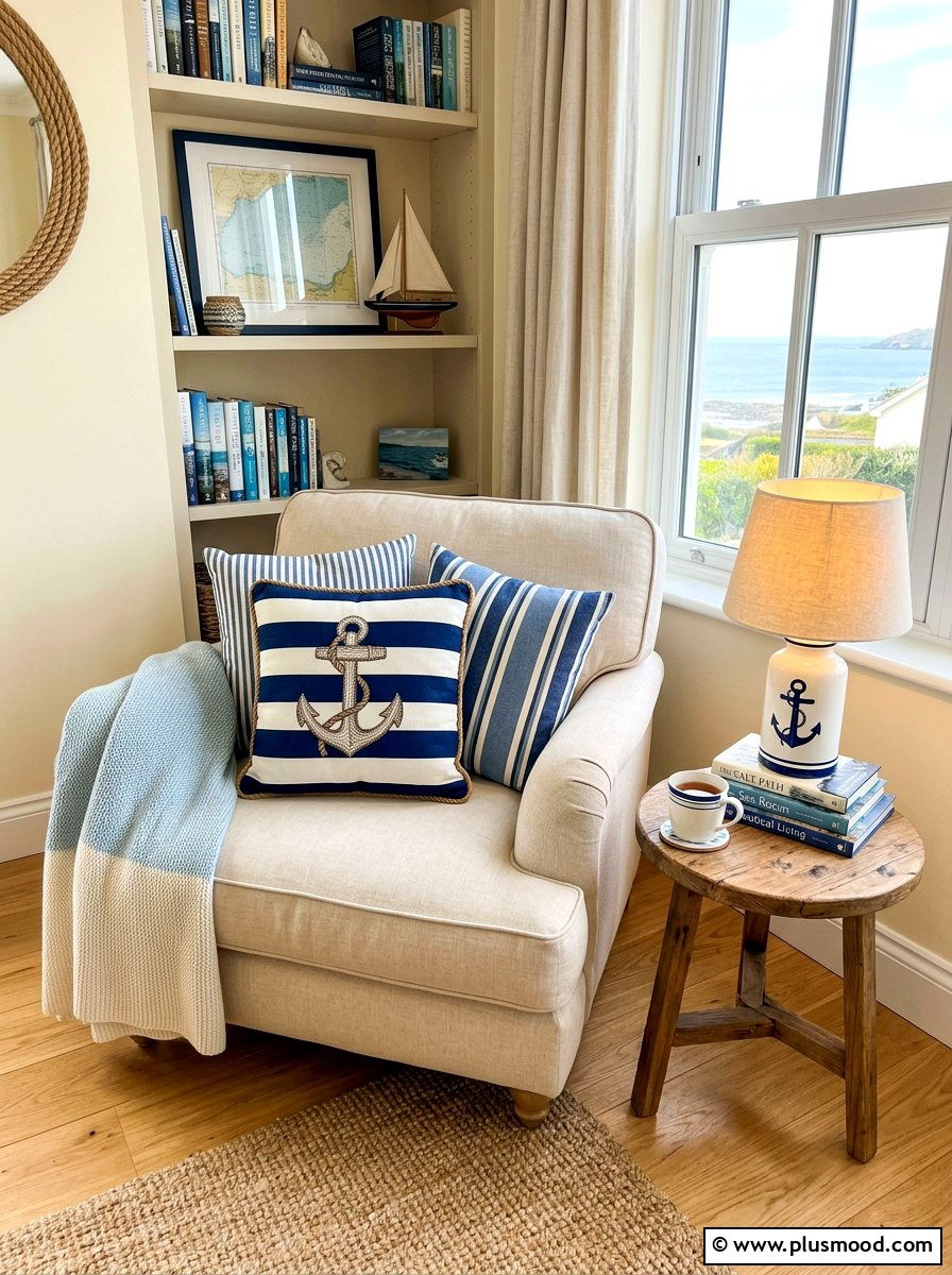 Striped Throw Pillow - 25 summer casual elegant decor ideas