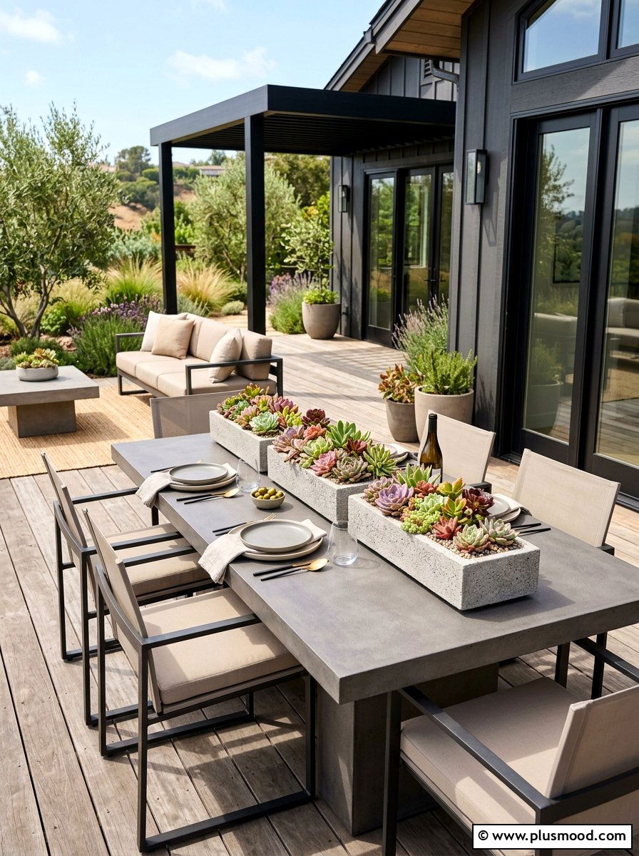 Succulent Centerpiece - 25 summer porch party ideas