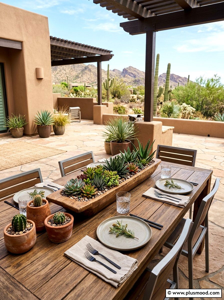 Succulent Desert Table - 25 summer tablescape ideas