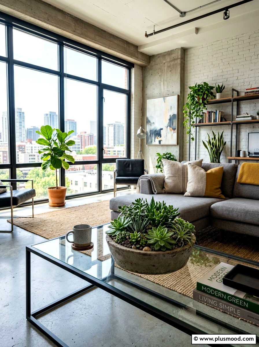 Succulent Garden Planter - 25 summer coffee table decor ideas