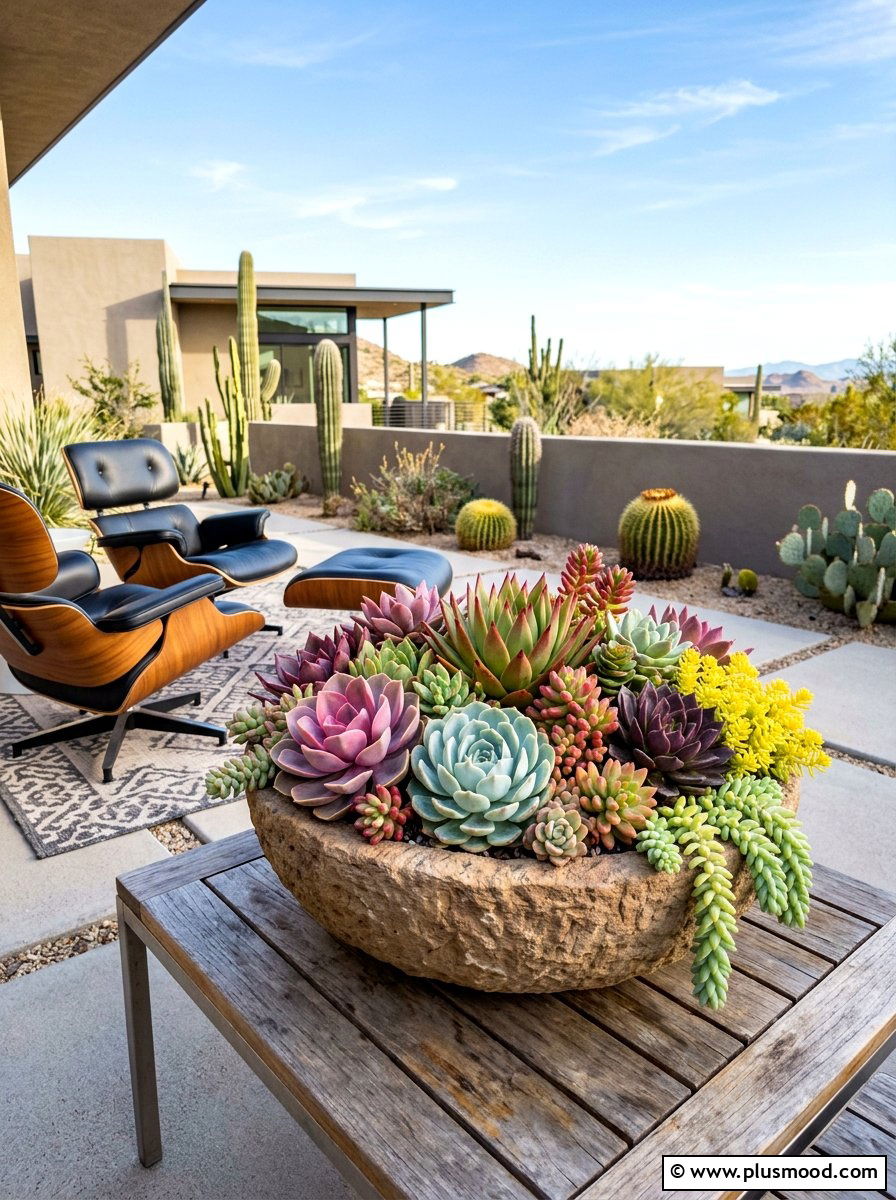 Succulent Garden Pot - 25 summer porch planter ideas
