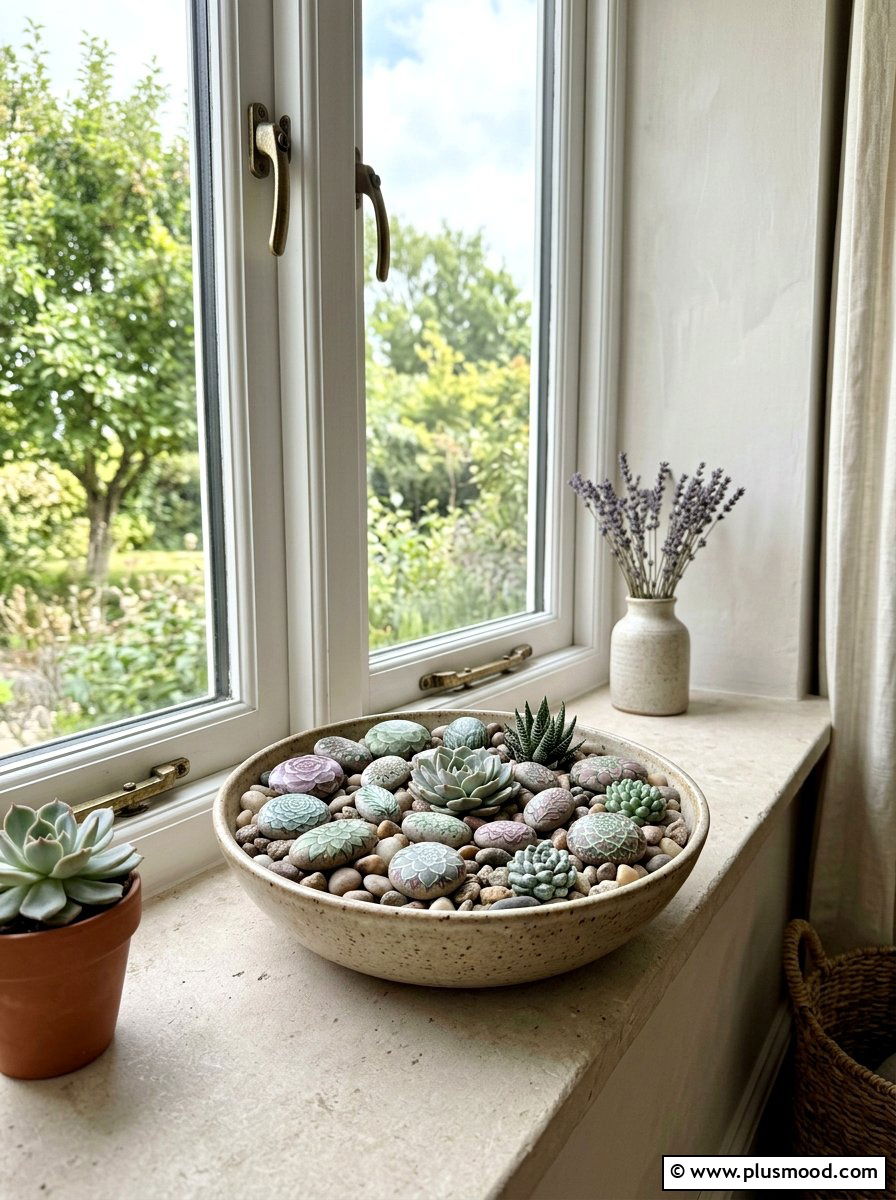 25 Painted Rock Ideas for Window Sill Display Decor