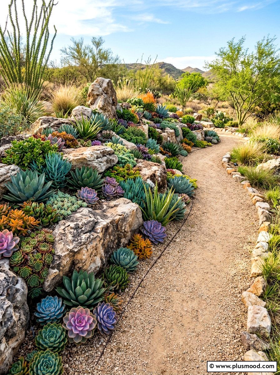 Succulent Rock Garden - 25 summer succulent planter ideas