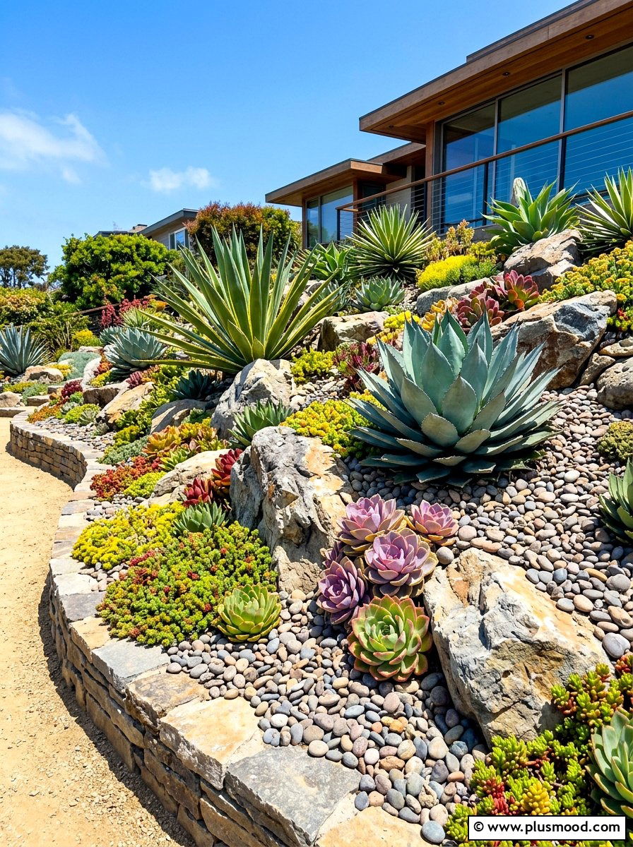Succulent Rockery - 25 summer garden ideas