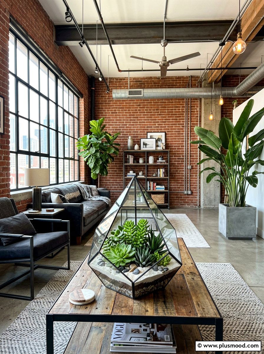 Succulent Summer Centerpiece - 25 summer centerpiece ideas for living room