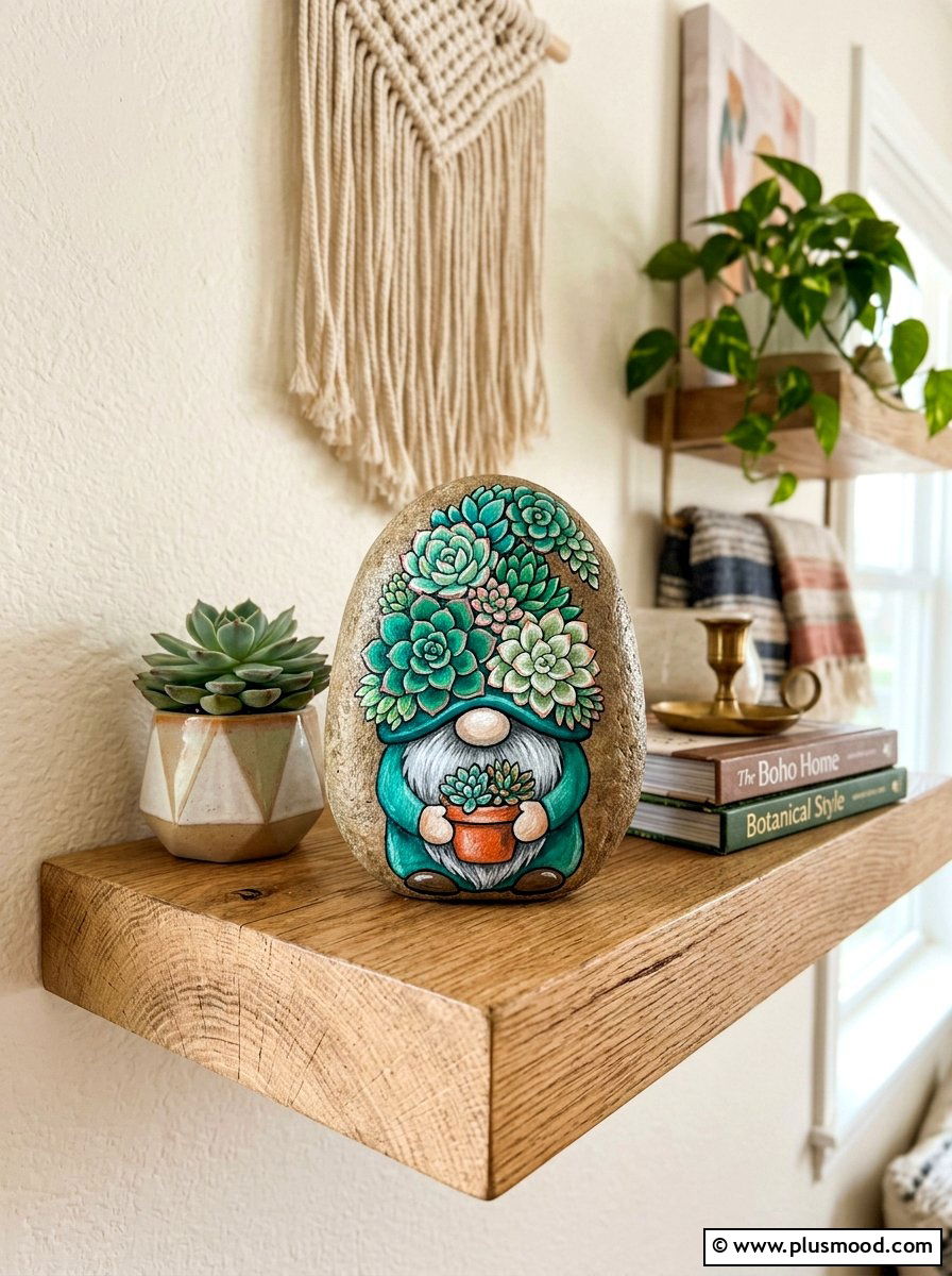 25 Painted Rock Ideas With Gnomes for Magical DIY Decor
