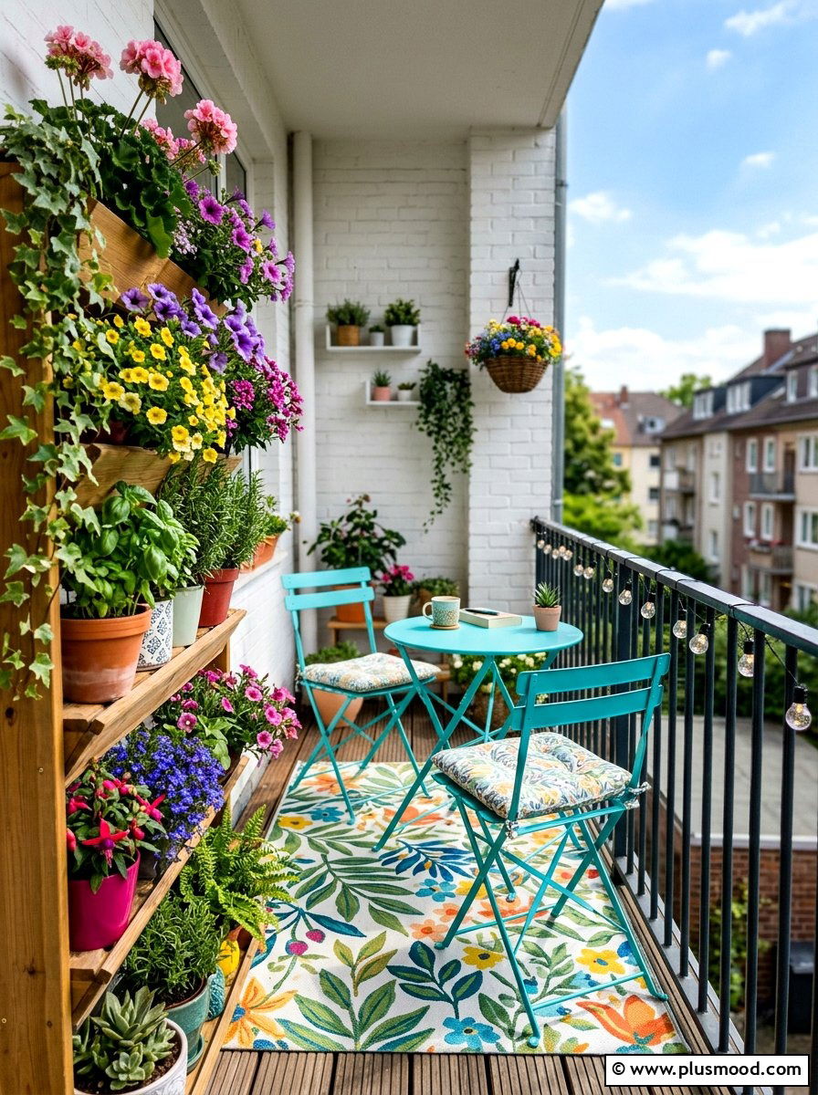 Summer Balcony Garden Retreat - 25 summer decorating ideas for small homes