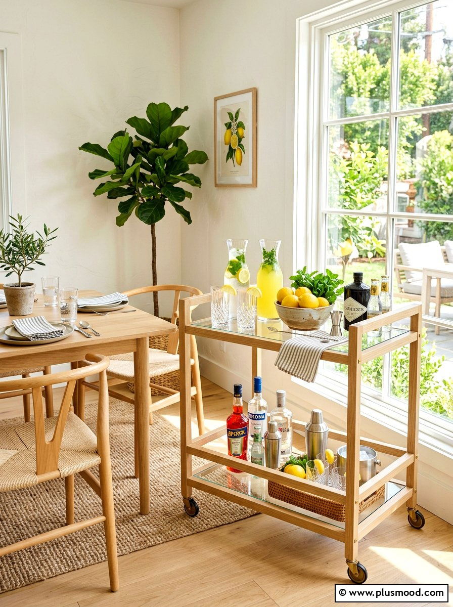 Summer Bar Cart - 25 summer home makeover ideas