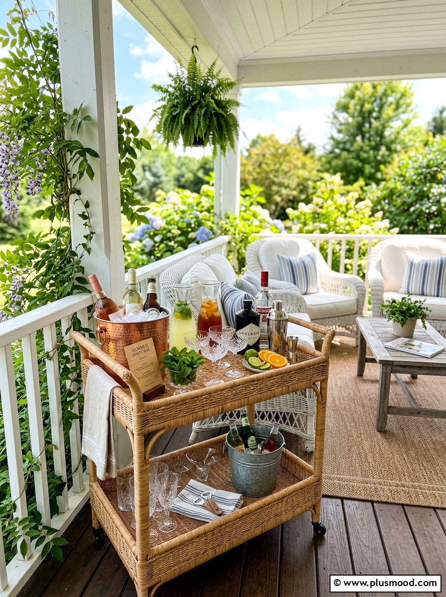 Summer Bar Cart - 25 summer porch party ideas