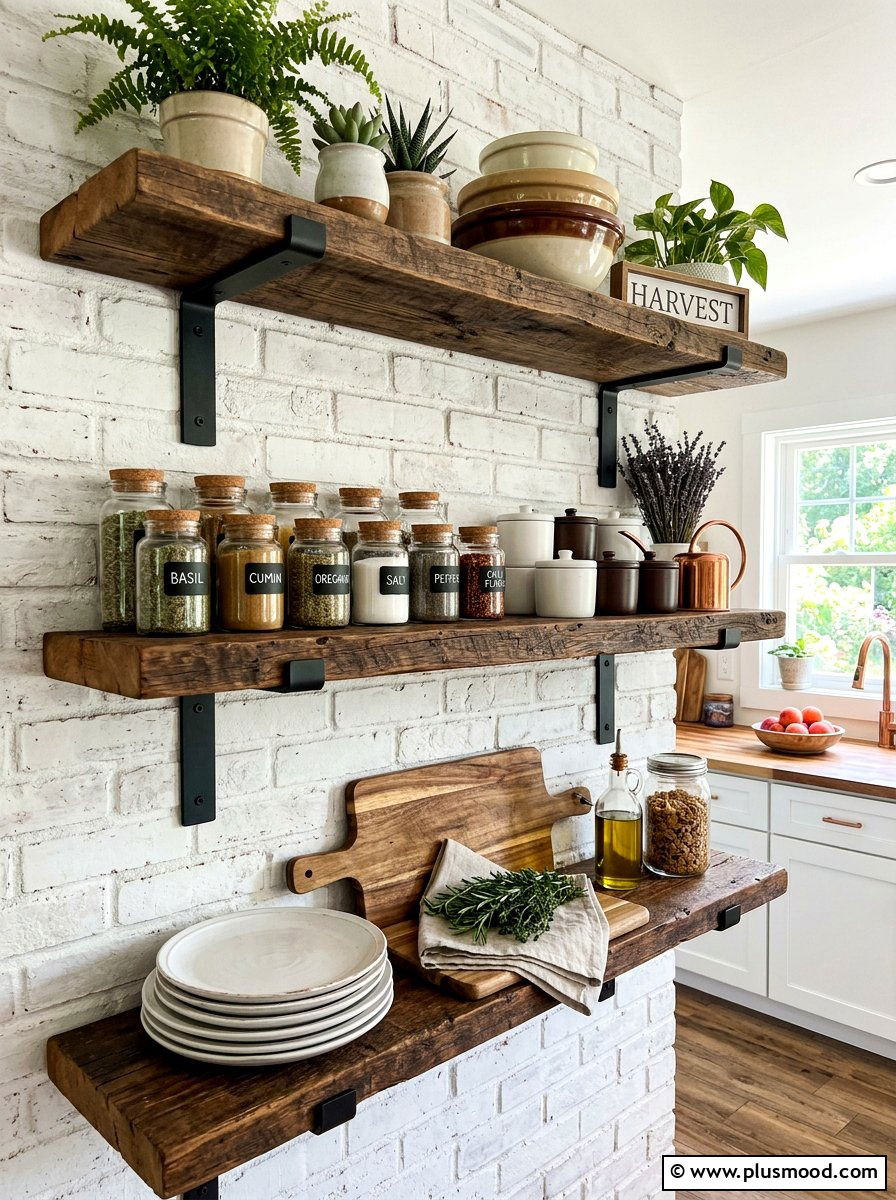 Summer Barn Wood Shelving - 25 summer rustic summer decor ideas
