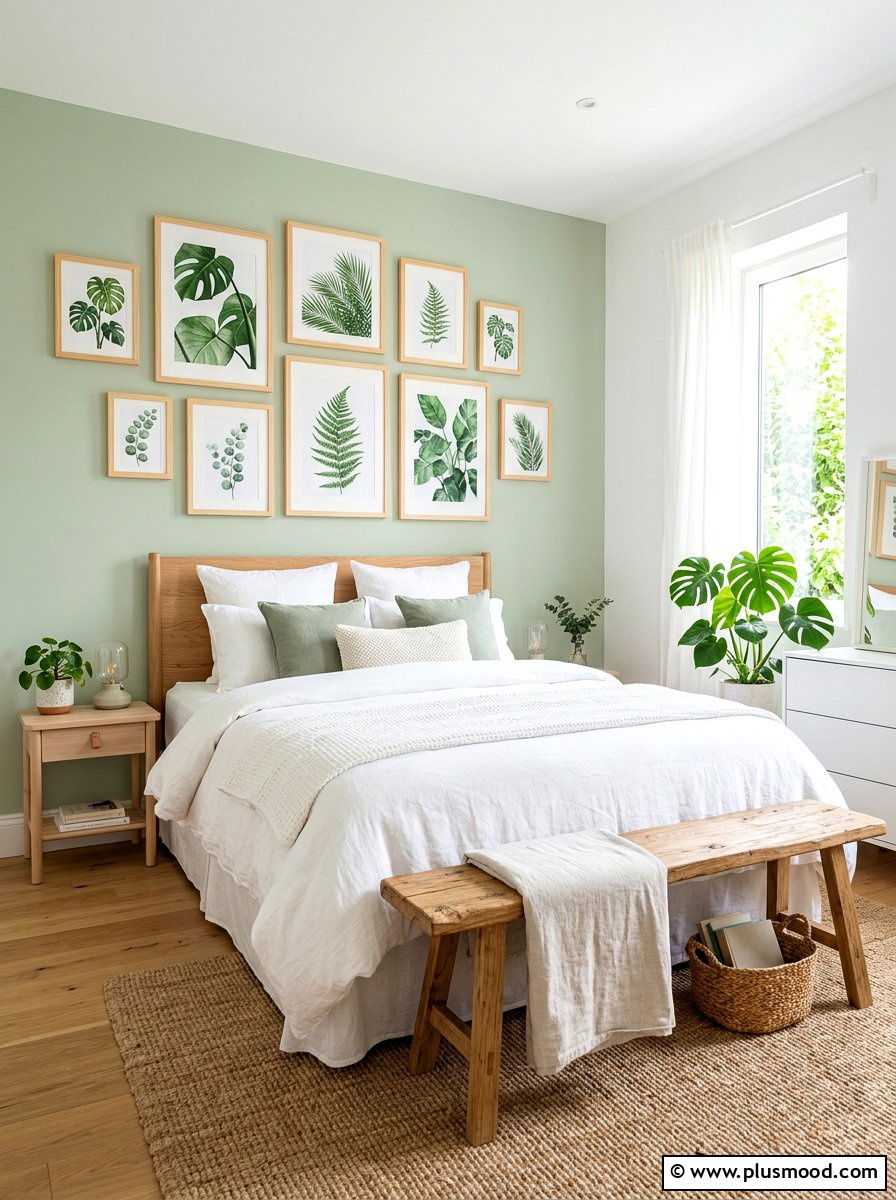 Summer Botanical Gallery Wall - 25 summer wall decor ideas for bedroom