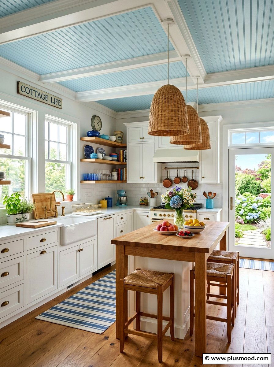 Summer Cottage Beadboard Ceiling Detail - 25 summer cottage home decor ideas