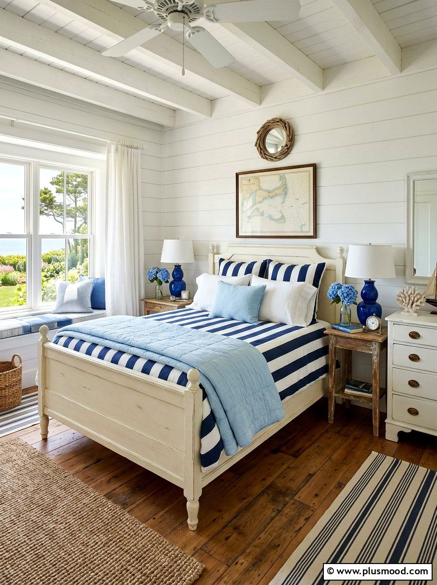 Summer Cottage Blue And White Bedroom - 25 summer cottage home decor ideas