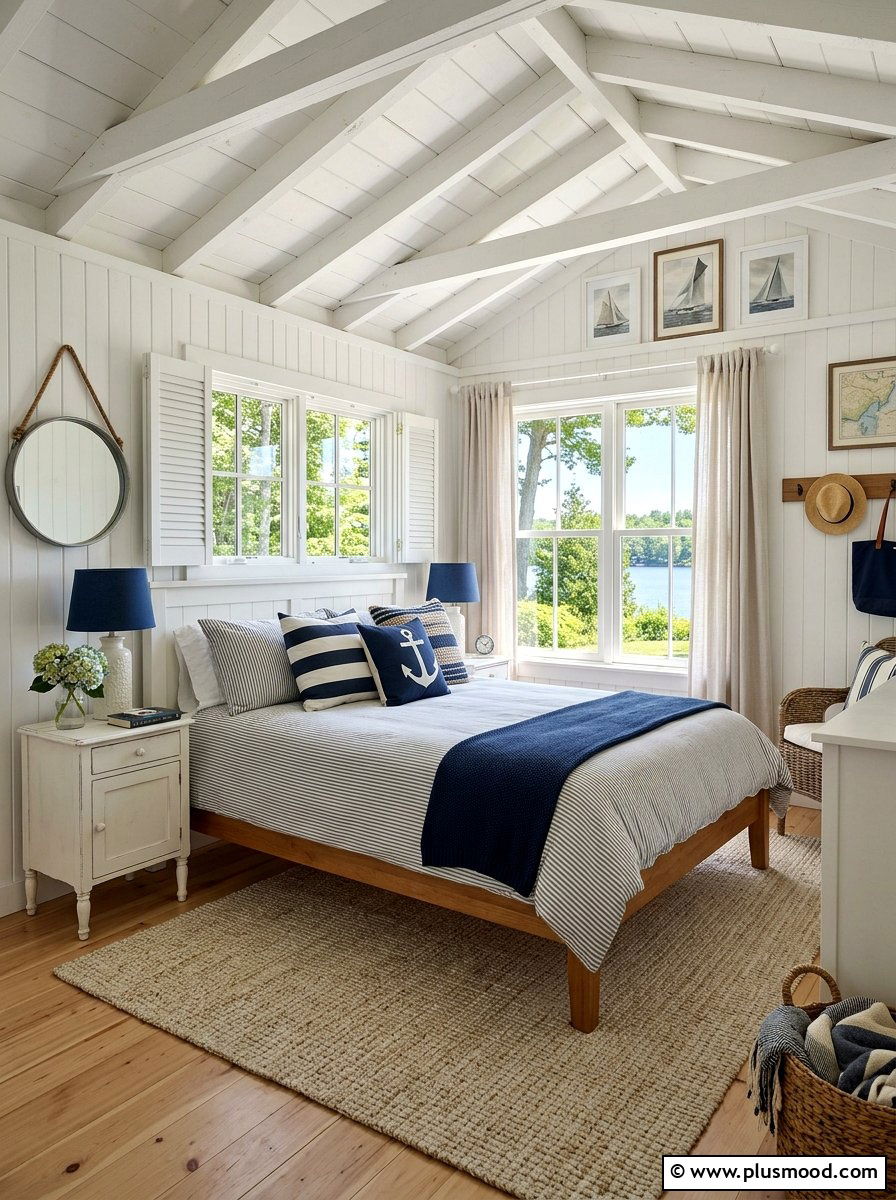 Summer Cottage Striped Textile Accents - 25 summer cottage home decor ideas