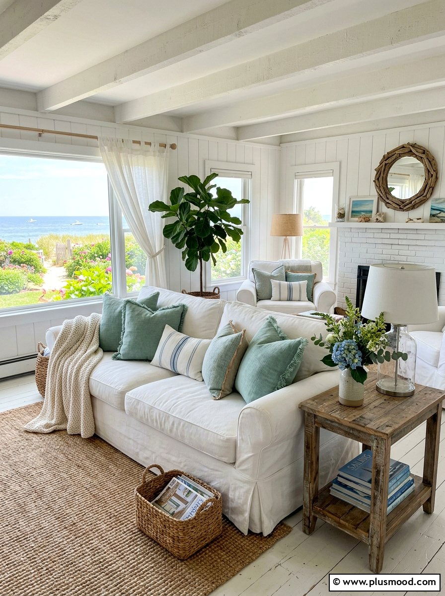 Summer Cottage White Slipcovered Furniture - 25 summer cottage home decor ideas