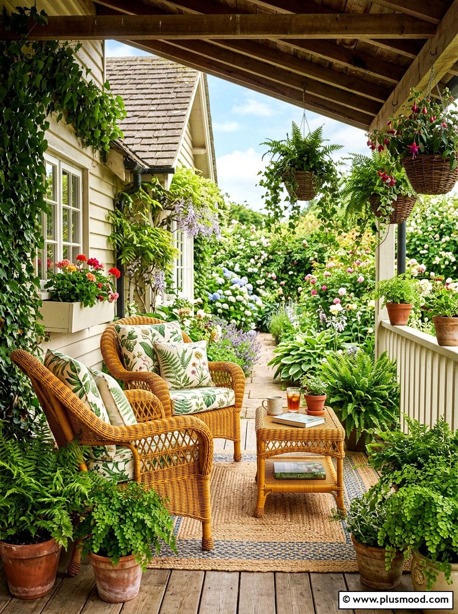Summer Cottage Wicker Porch Furniture - 25 summer cottage home decor ideas