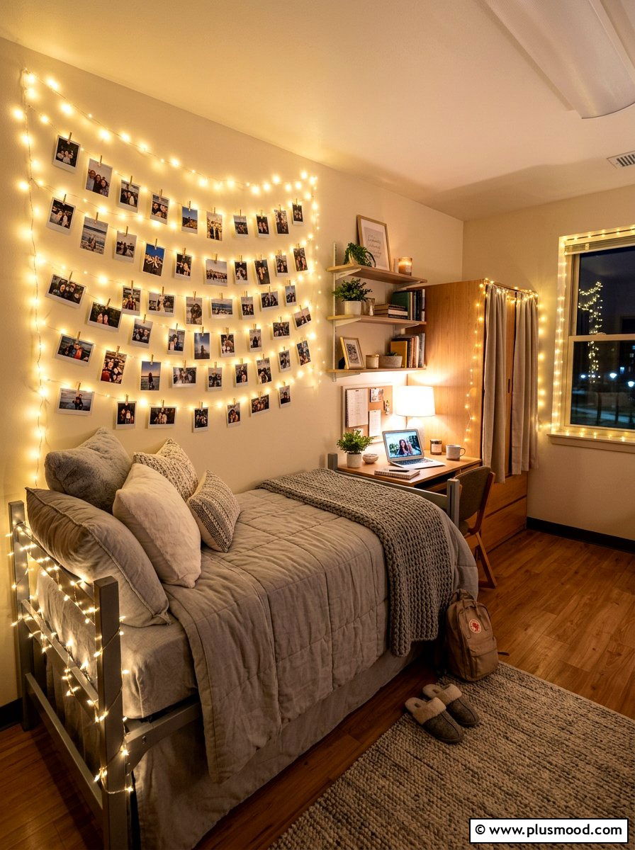 Summer Dorm Fairy Lights - 25 summer dorm room ideas