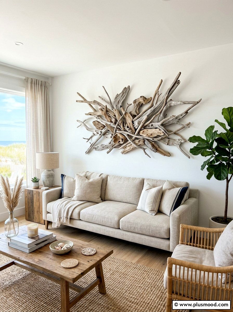 Summer Driftwood Wall Art - 25 summer rustic summer decor ideas