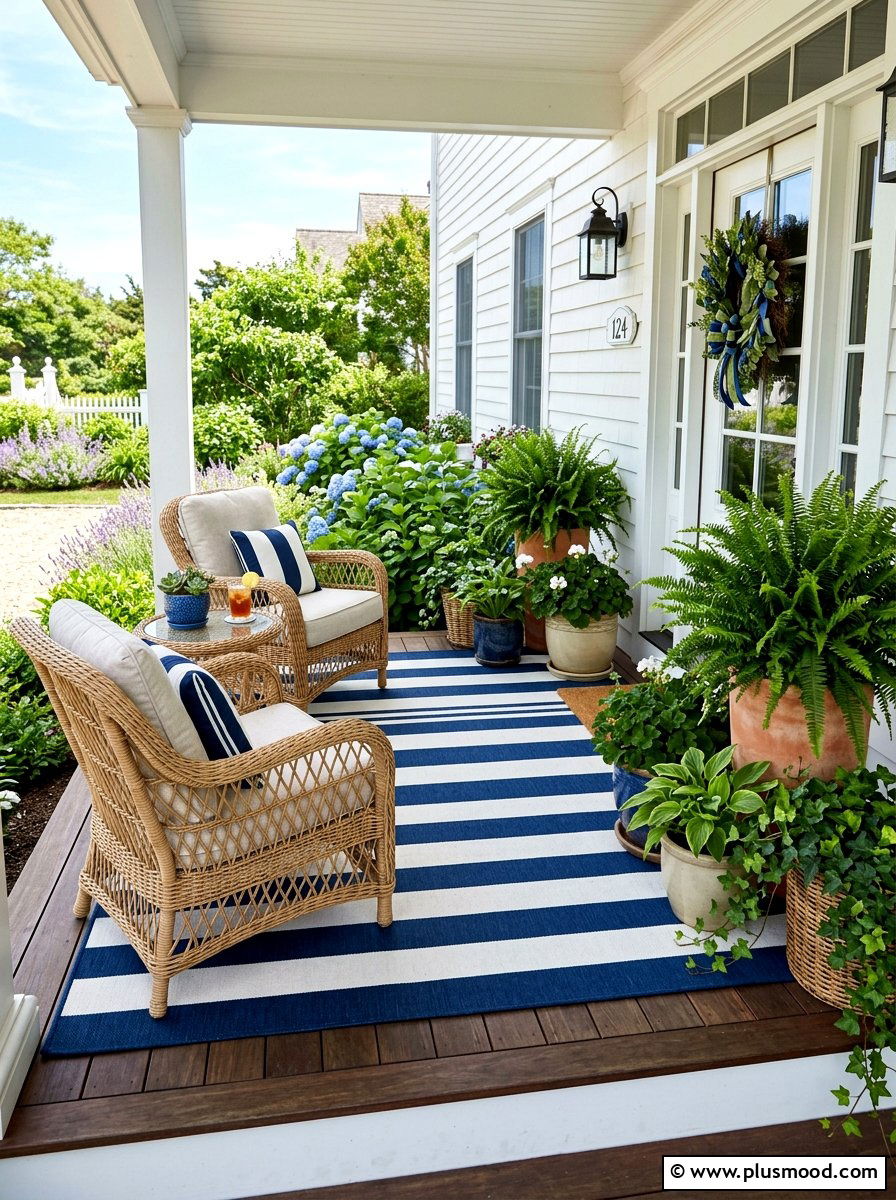 Summer Front Porch Rug - 25 summer small front porch ideas