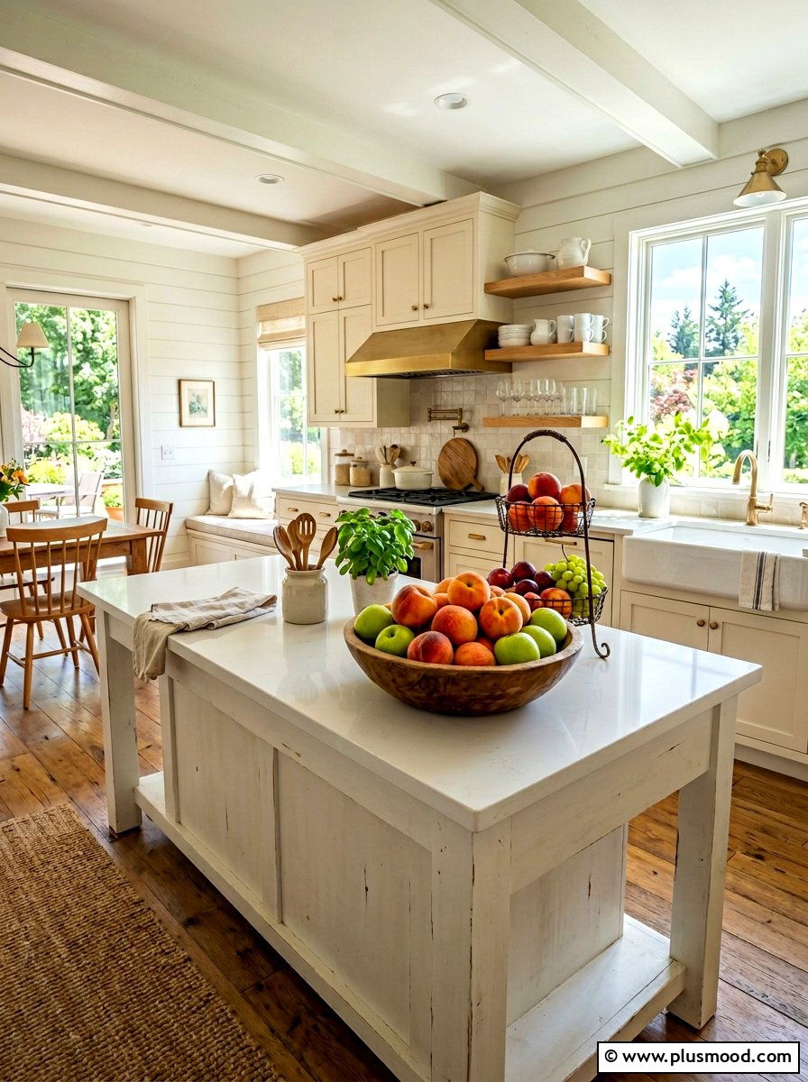 Summer Fruit Bowl - 25 summer farmhouse kitchen decor ideas