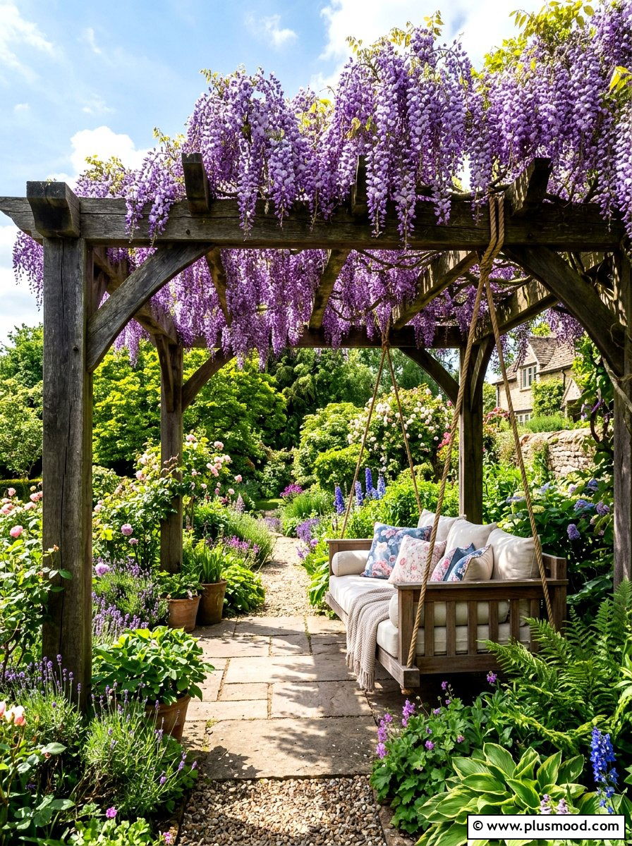 Summer Garden Wisteria Pergola - 25 beautiful summer garden ideas