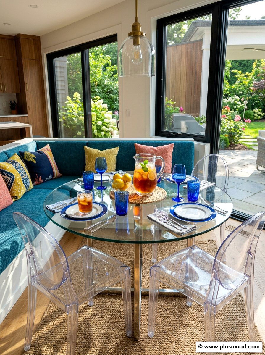 Summer Glassware Dining Nook - 25 summer decorating ideas for small homes