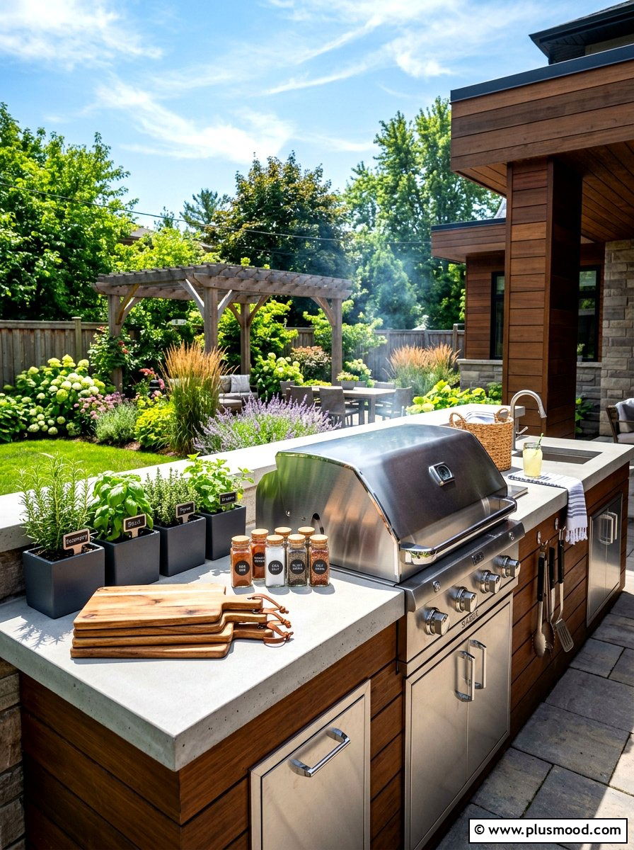 Summer Kitchen Grill Station - 25 summer easy outdoor entertaining ideas
