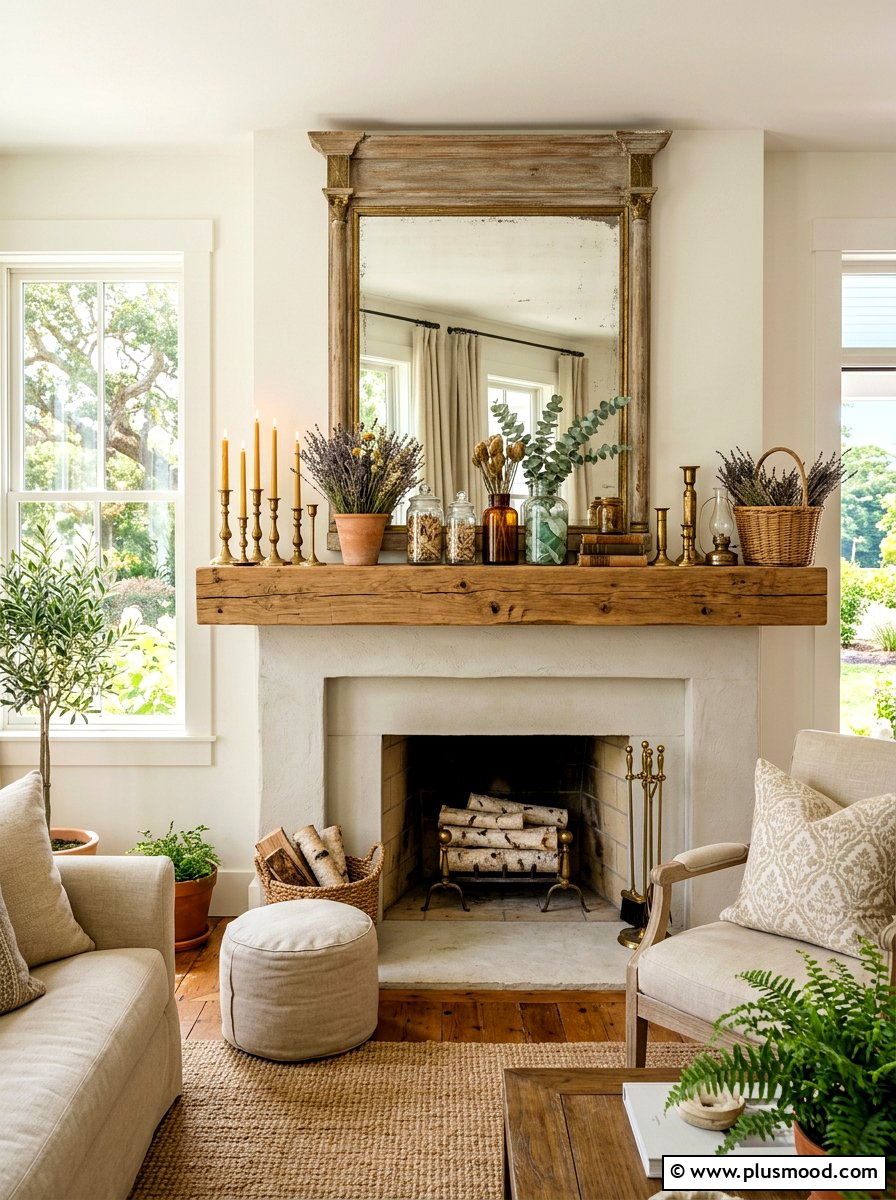 Summer Living Room Mantel - 25 summer rustic summer decor ideas