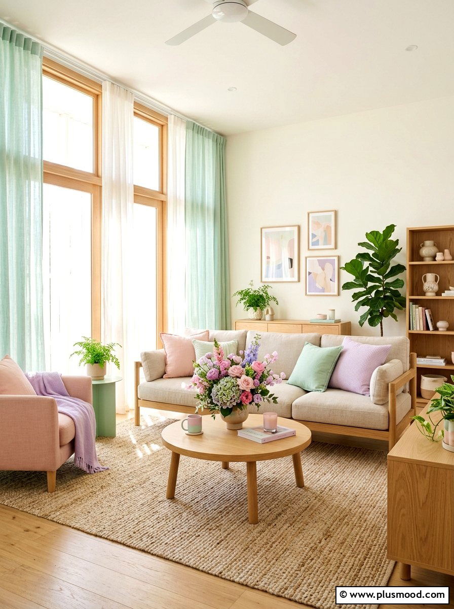 Summer Pastel Living Room - 25 summer living room makeover ideas