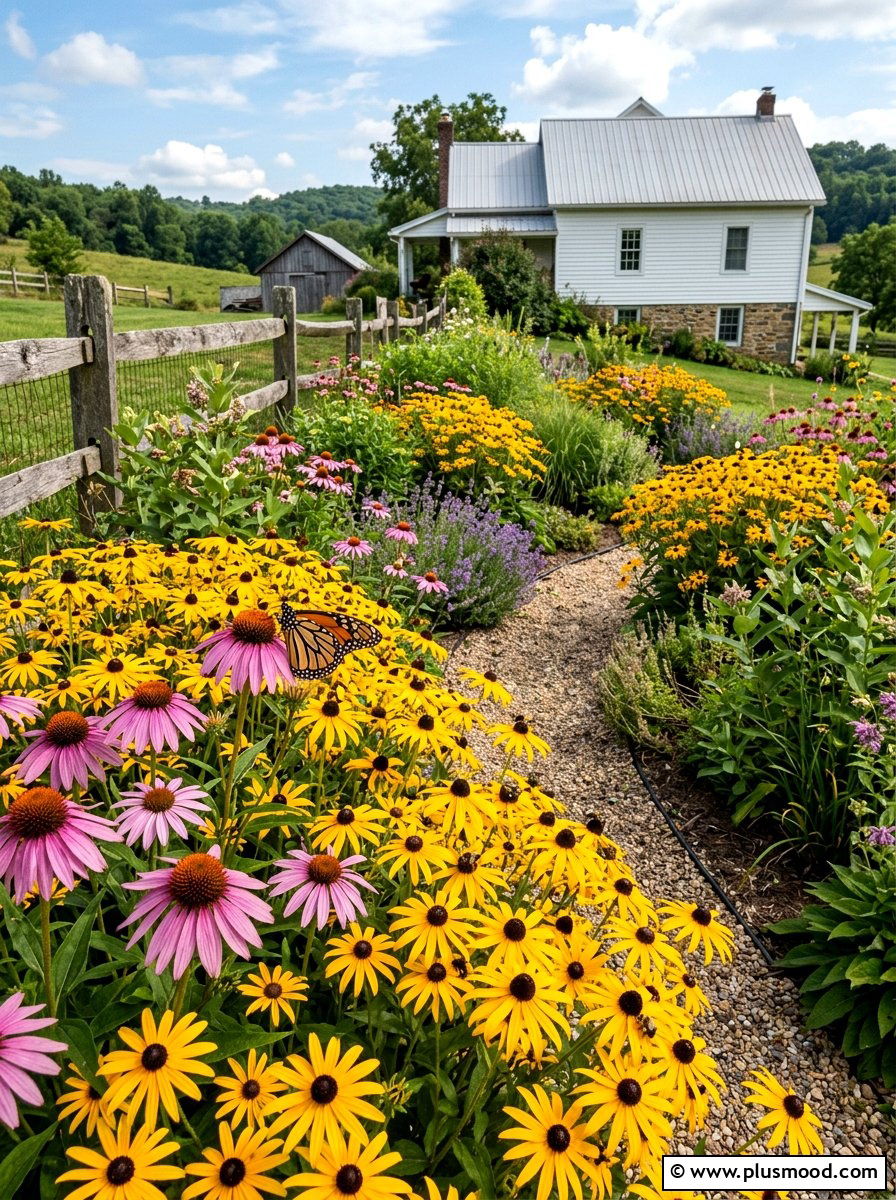 Summer Pollinator Garden - 25 summer foundation planting ideas