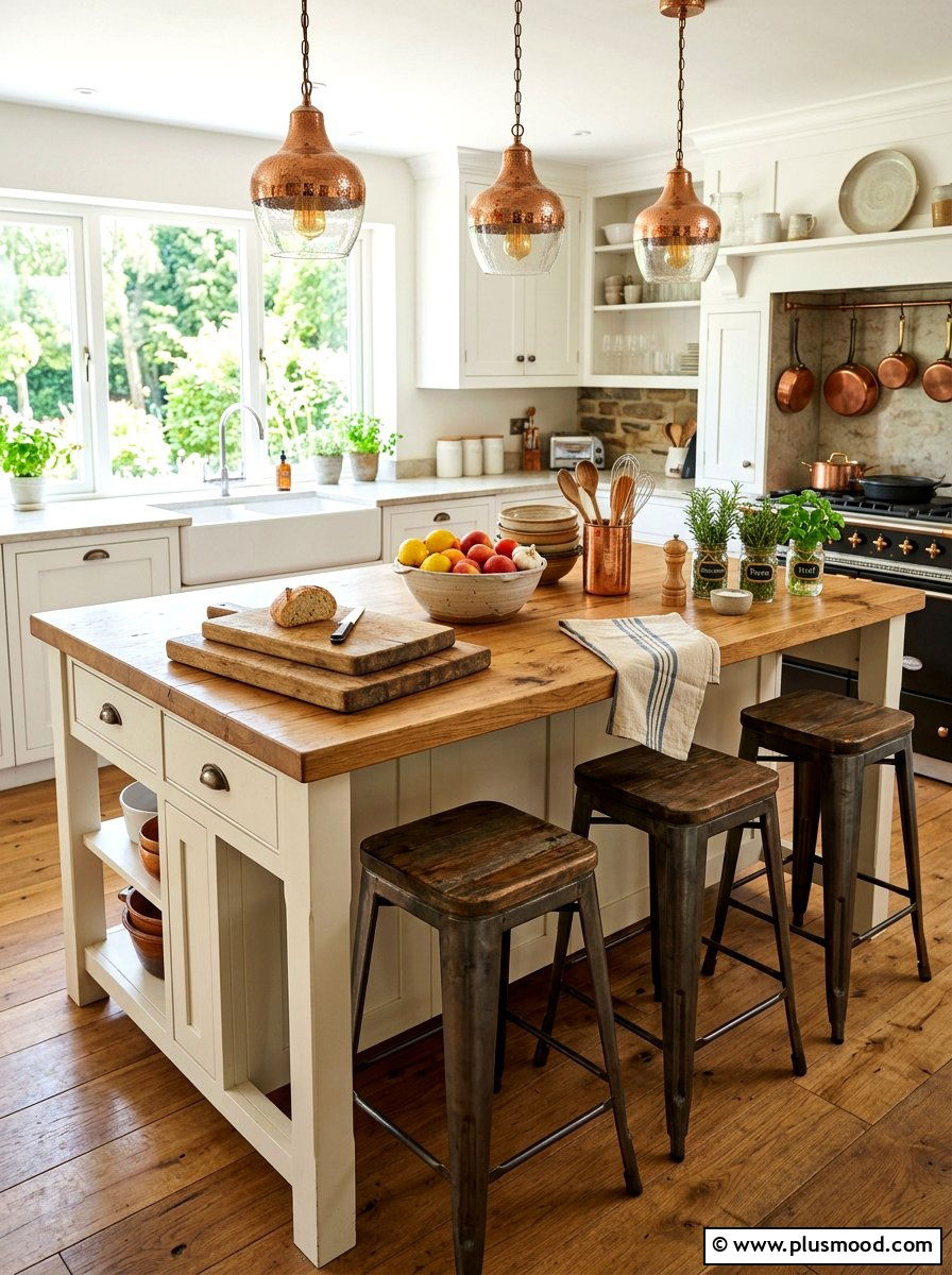 Summer Rustic Kitchen Island - 25 summer rustic summer decor ideas
