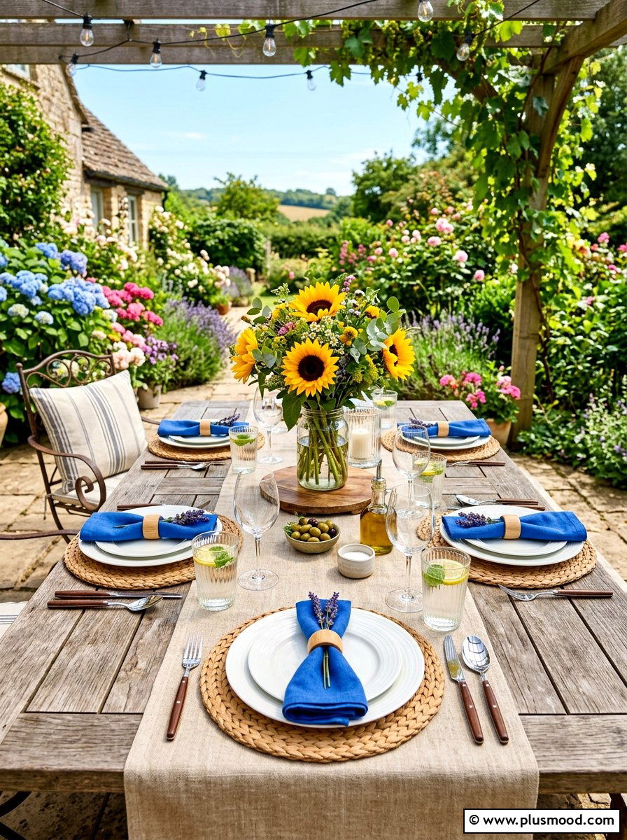 Summer Table Setting - 25 easy summer patio decorating ideas