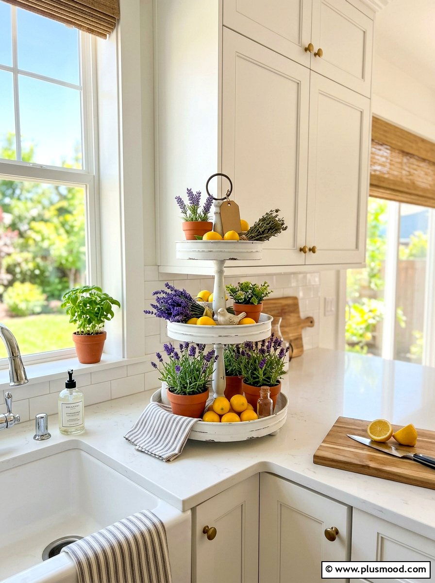 Summer Tiered Tray Decor - 25 summer centerpieces for home ideas