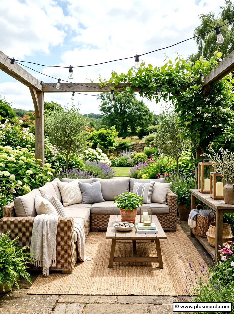 Summer Woven Rattan Patio - 25 summer rustic summer decor ideas