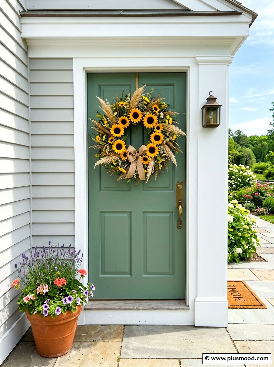 Summer Wreath Door - 25 easy summer home ideas