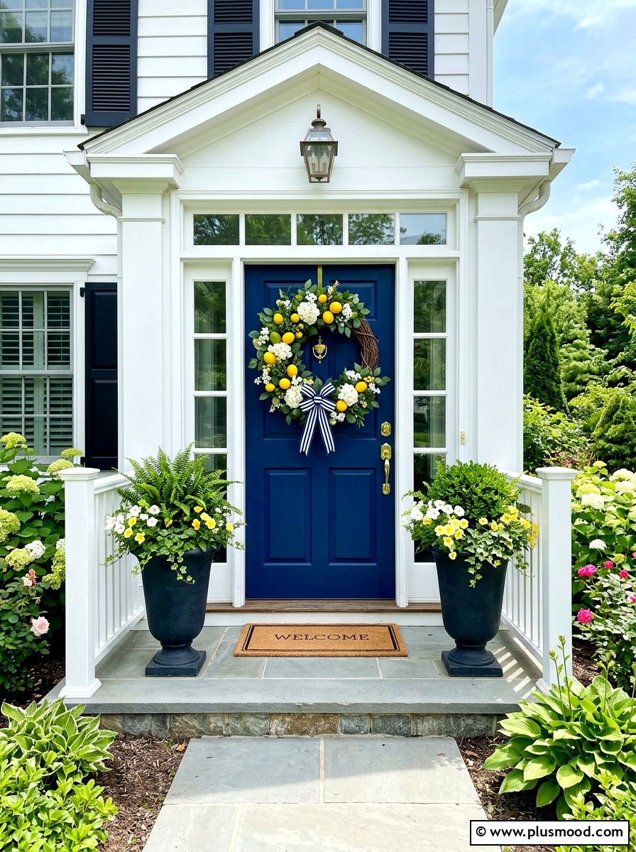 Summer Wreath For Front Door - 25 cheap summer porch ideas