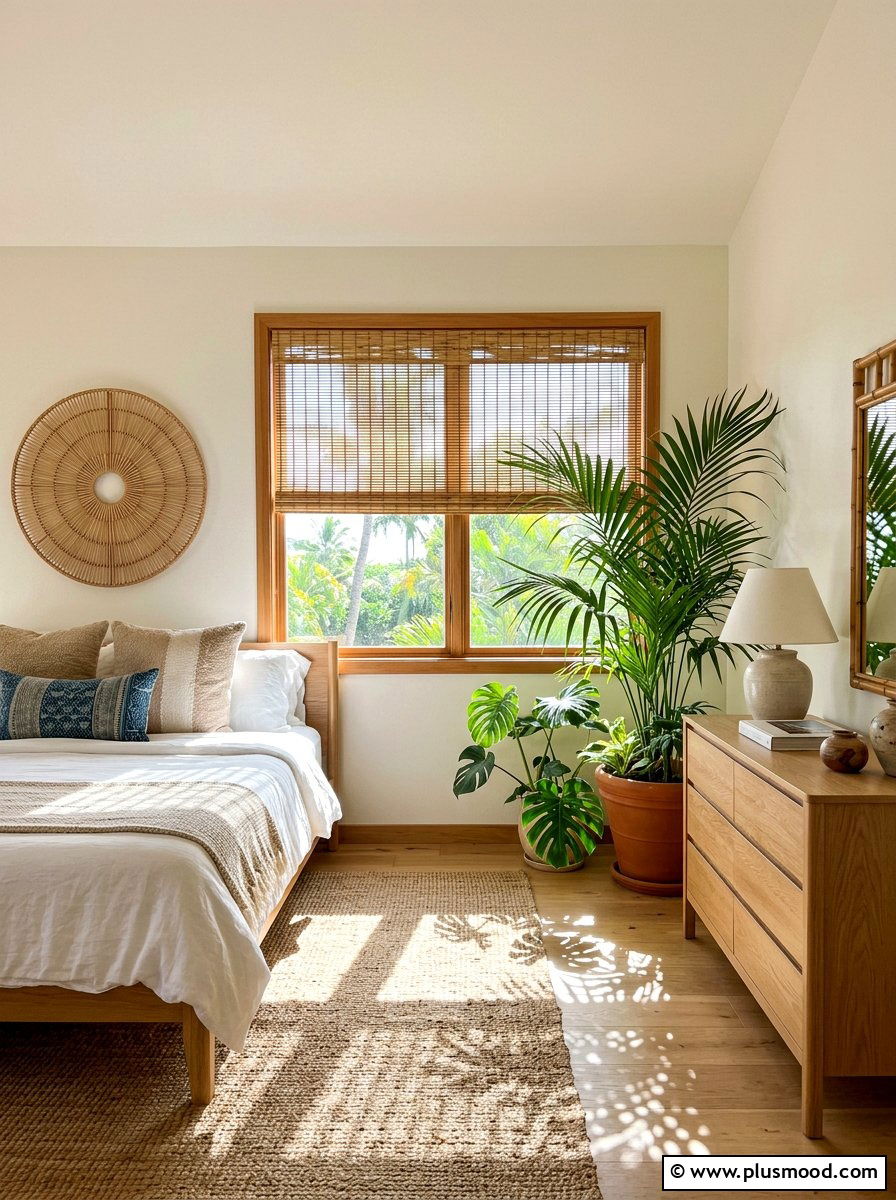 Summer bamboo shades - 25 summer bedroom refresh ideas