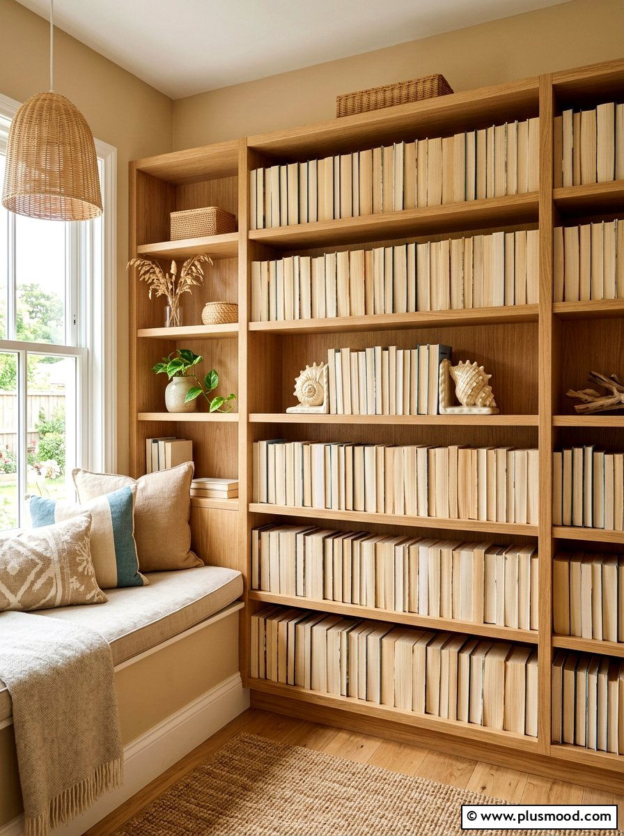 Summer book shelf - 25 summer shelf decor ideas