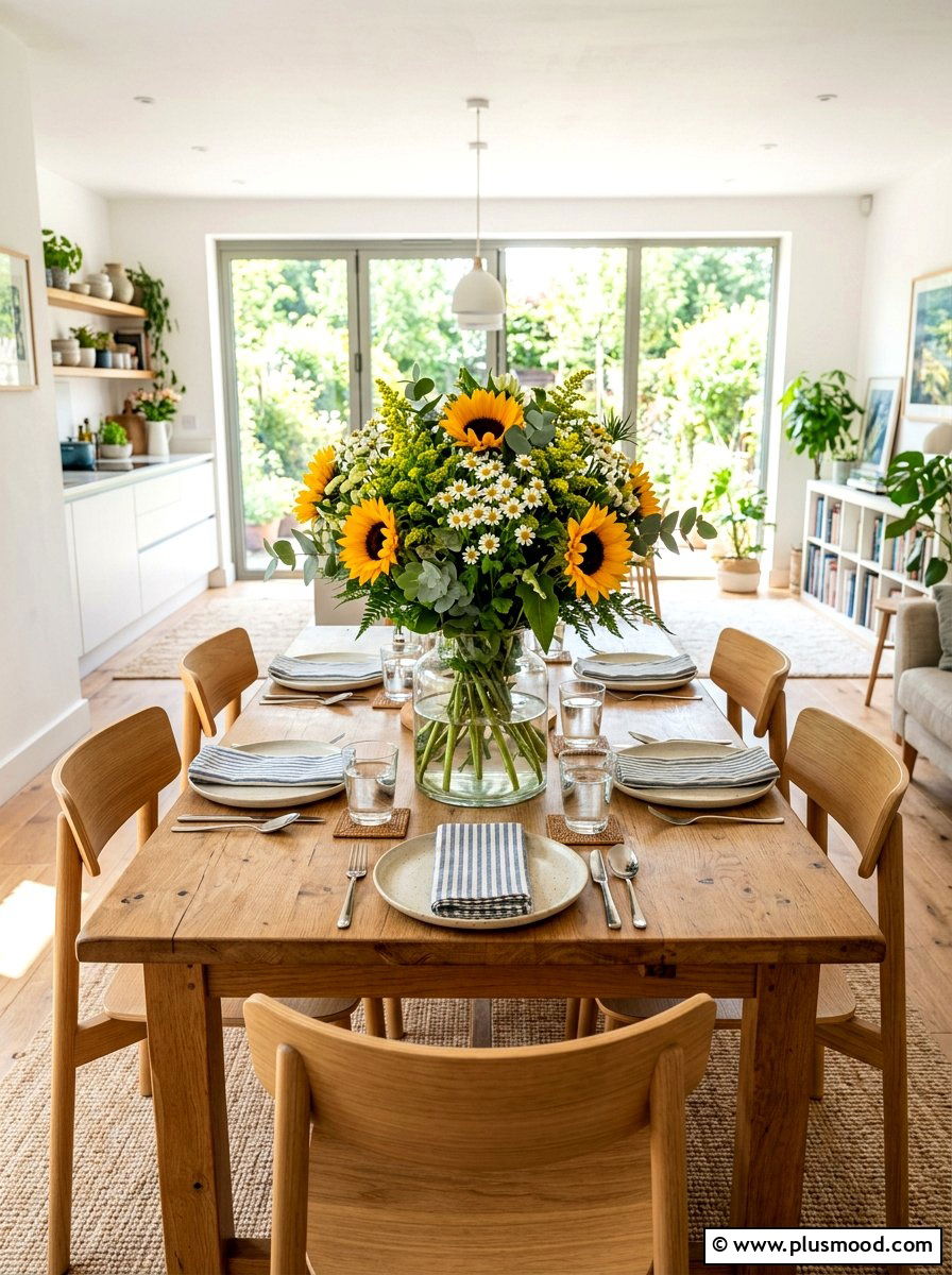 Summer floral table centerpiece - 25 trending summer home decor ideas
