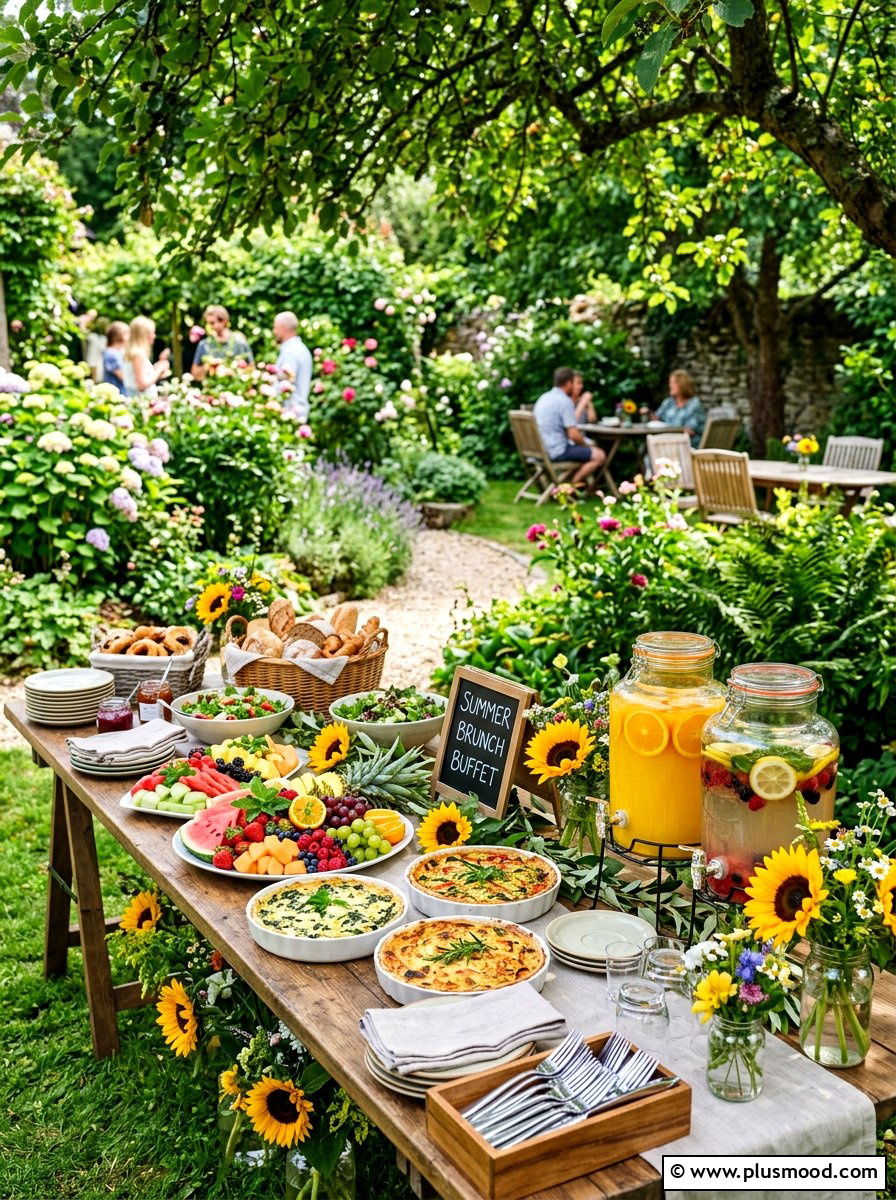 Summer garden brunch buffet - 25 summer garden party ideas