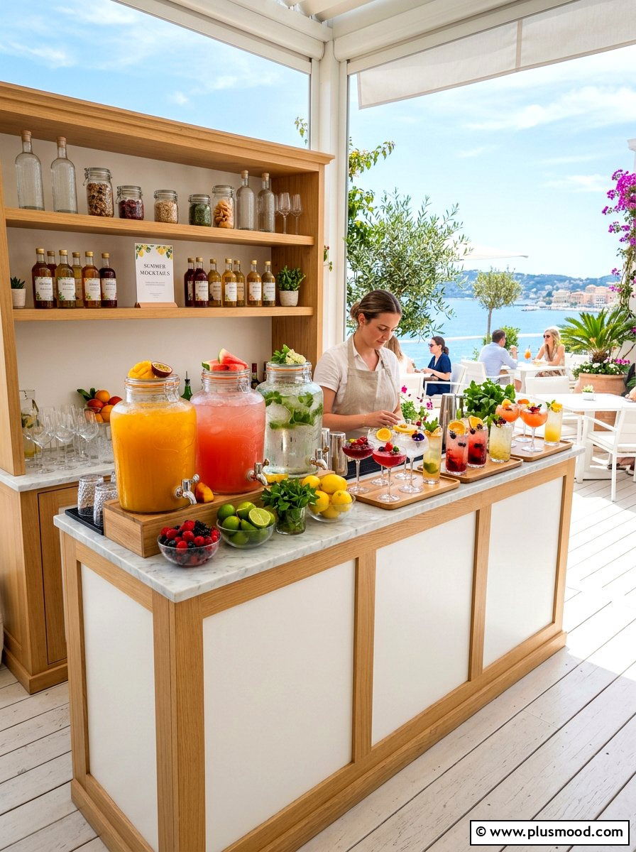 Summer mocktail bar - 25 summer brunch party ideas for summer