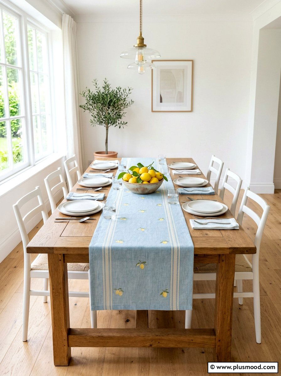 Summer table runner - 25 summer decor ideas without clutter