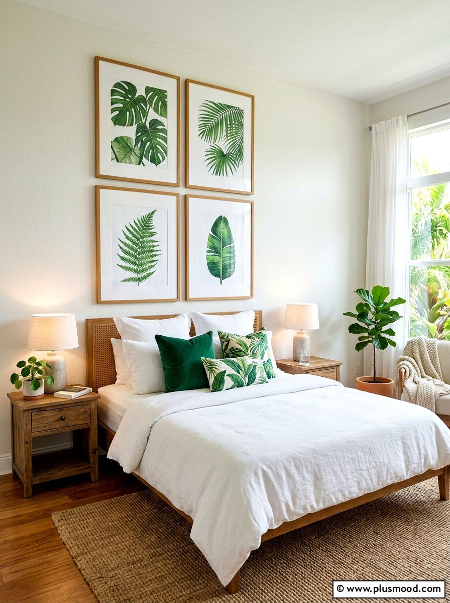 Summer tropical art - 25 summer bedroom refresh ideas