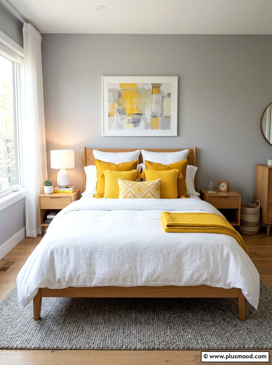Summer yellow pillows - 25 summer bedroom refresh ideas